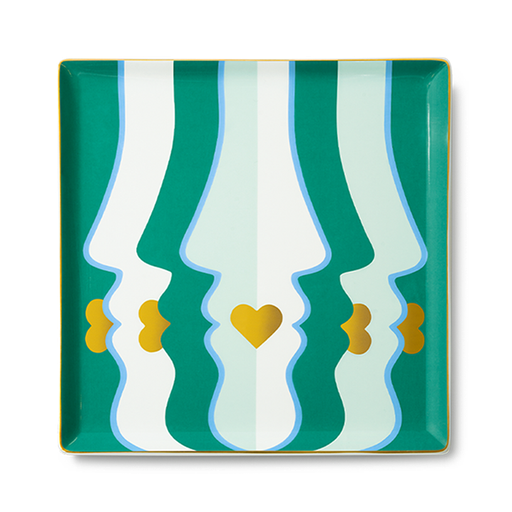 [OCABEG-23] CERAMIC TRAY "BESO" green