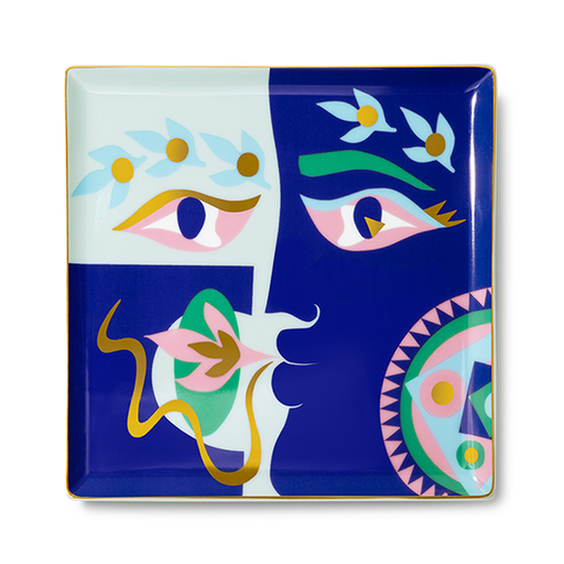 [OCACJB-23] CERAMIC TRAY CLAIRE JOHNSON BLUE