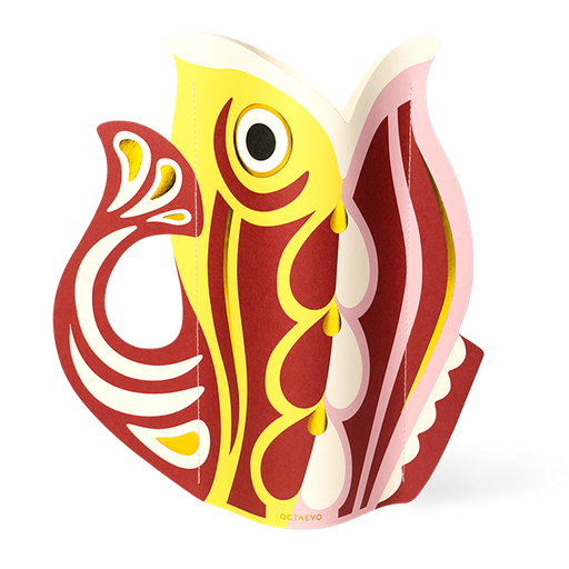 [OPVFIR-24] PAPER VASE FISH RUBY